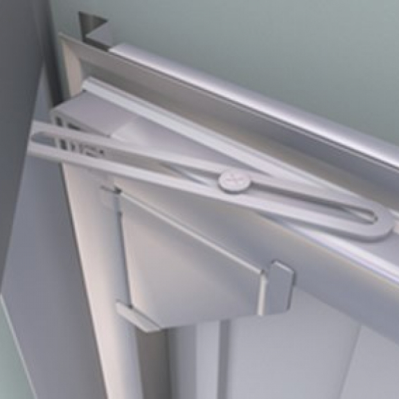 Mehanski ustavljalec za osebni prehod v garažnih vratih Mehanski ustavljalec za osebni prehod v garažnih vratih